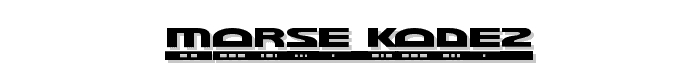 Morse Kode2 font